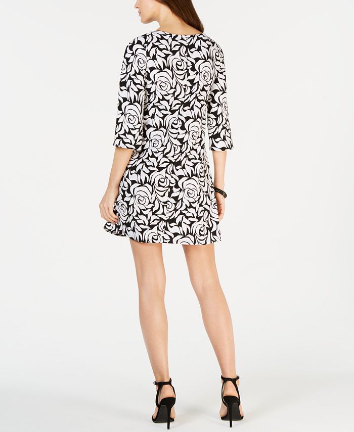 MSK Petite Floral-Print Shift Dress - Macy's