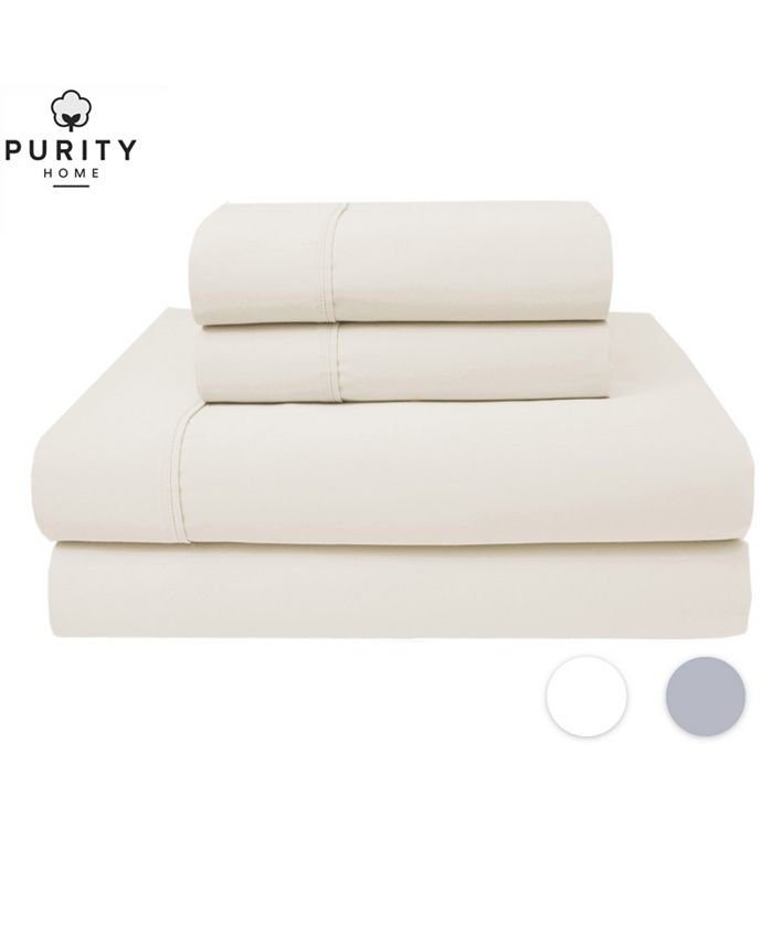 Purity Home 1000 Thread Count 100 Egyptian Cotton 4 Piece Bedsheet Set