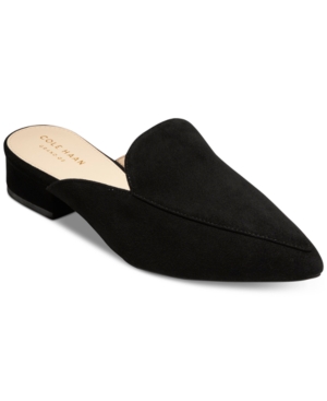 Cole Haan Piper Loafer Mule In Black Suede