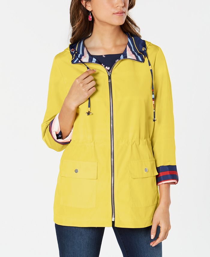 Charter Club Reversible Striped Anorak, Created for Macy's & Reviews ...