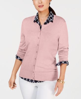 Charter Club Petite Crewneck Cardigan 