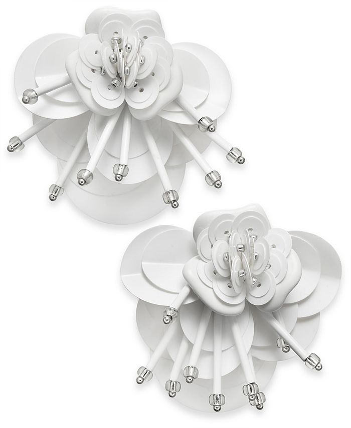 kate spade new york Sequin Bead Leather Flower Statement
