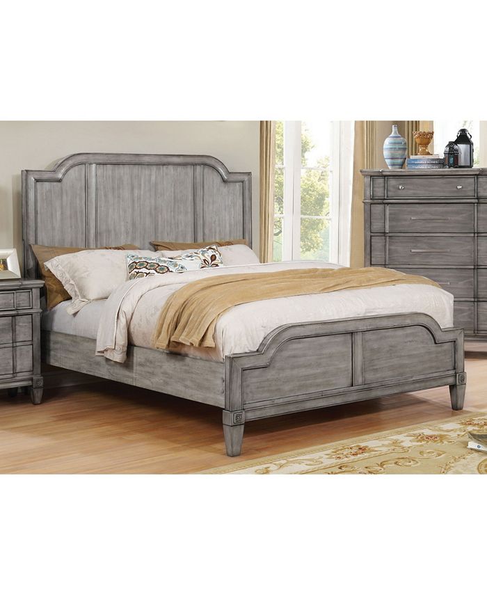 Furniture of America Sal Transitional Curved Queen Bed Macy's