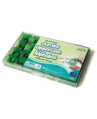 Educational Insights See And Stamp - Transparent Jumbo Uppercase Alphabet Stamps