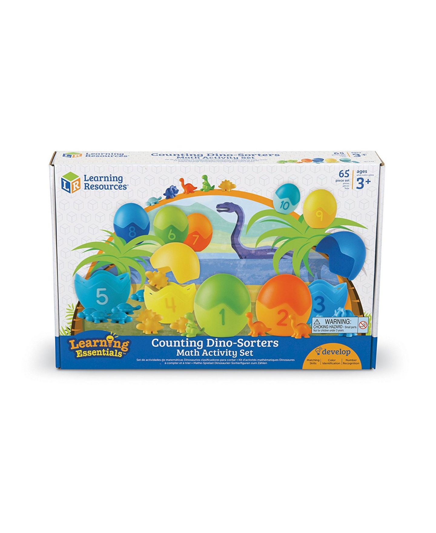 Детские игрушки Areyougame Counting Dino-Sorters 55-Piece Math Activity Set, Ages 3+ — фото 6