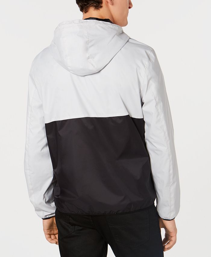 GUESS Men's Colorblocked Nylon Logo Jacket - Macy's