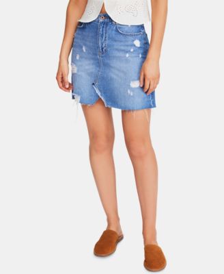 hallie denim mini skirt