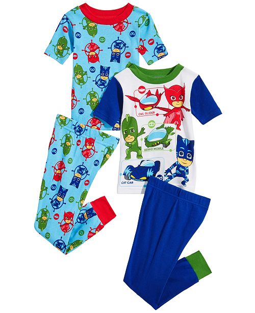 Ame Pj Masks Toddler Boys 4 Pc Pj Masks Cotton Pajama Set