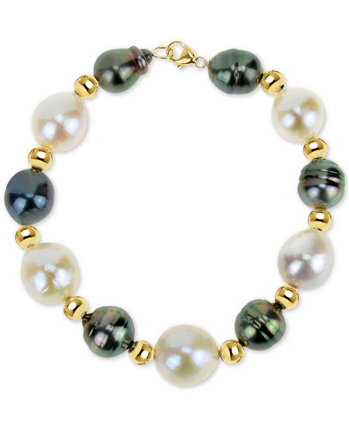 Macy s Cultured Baroque Freshwater Pearl 12 13mm and Black