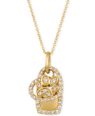 levian dog paw necklace