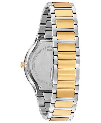 Bulova - Men's Futuro Diamond-Accent Two-Tone Stainless Steel Bracelet Watch 43mm
