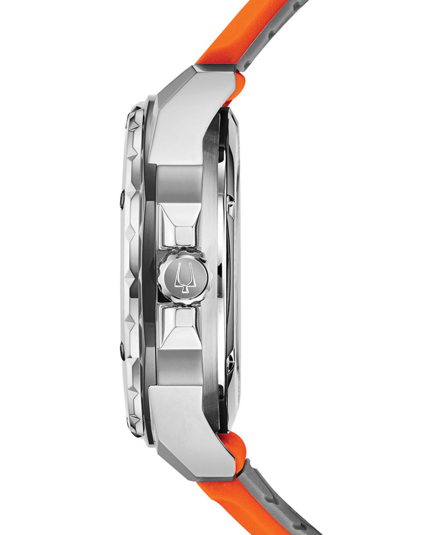 Мужские часы Bulova Automatic Marine Star Orange Silicone Strap Watch 45mm, цвет: Оранжевый / Белый — фото 3