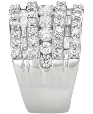 Diamond Five Row Band (5 ct. t.w.) in 14k White, Yellow or Rose Gold