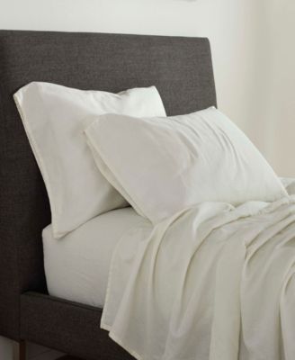 WestPoint Home - FlatIron Cotton/Linen Queen Silver Lining Sheet Set