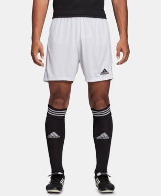 white adidas soccer shorts