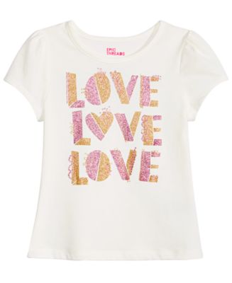 Epic Threads Little Girls Graphic Print T Shirt White Size 6x