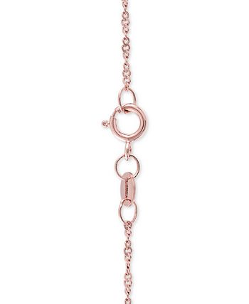 Macy's - Mother of Pearl (16mm) Rose Cameo 18" Necklace in 18k Rose Gold over Sterling Silver