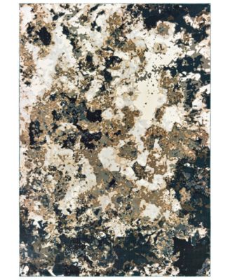 Oriental Weavers - Bowen 1808Q Navy/Gold 7'10" x 10'10" Area Rug