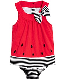 Baby Girls Watermelon Cotton Sunsuit, Created for Macy's 