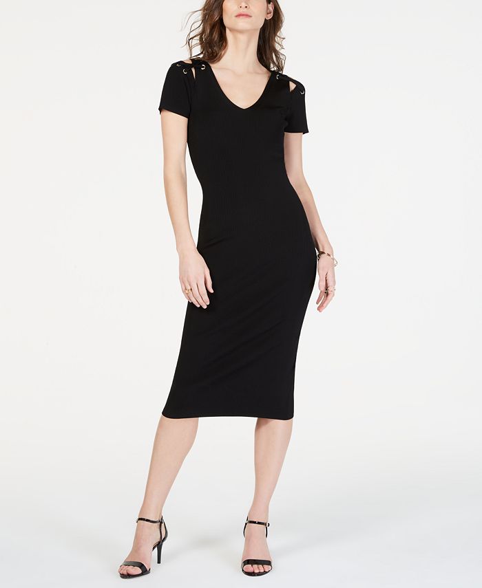 Michael Kors Cutout Lace-Up Bodycon Dress - Macy's