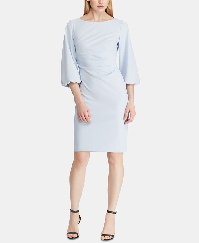 Lauren ralph lauren ruched crepe dress discount