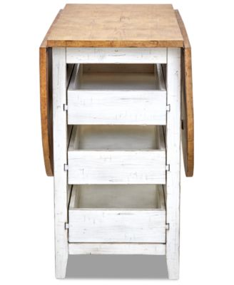 Trisha Yearwood Home Coming Home Round Counter Height Drop Leaf Table