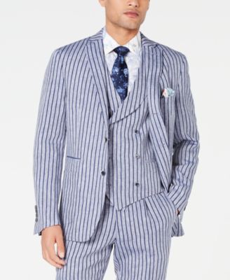 Tallia - Men's Slim-Fit Stripe Suit Jacket