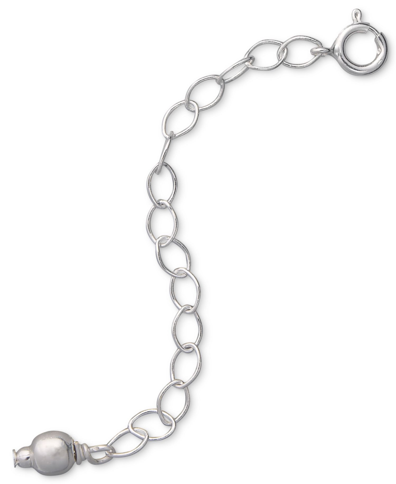 18k Gold over Sterling Silver Extension Chain Necklace, 2 Inch Chain Extender