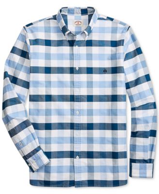 Brooks Brothers Men's Regular-Fit Oxford Bold Check Shirt - Macy's