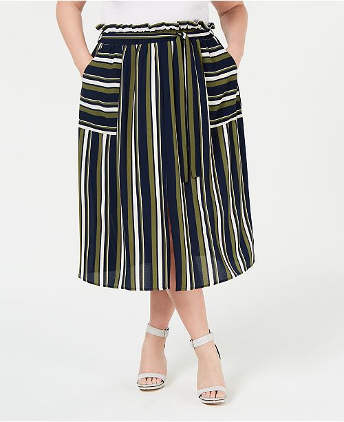 Lori Paperbag Midi Skirt- Ash Grey