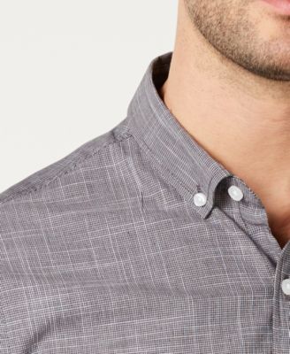 Men's Texture Check Stretch Cotton Shirt, Created for Macy's  