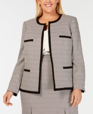 plus size tweed suit