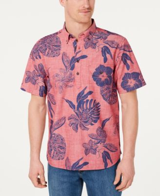 Tommy Bahama Men's Tatau Fronds Classic Fit Hawaiian Chambray Popover ...