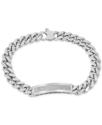 silver id bracelet