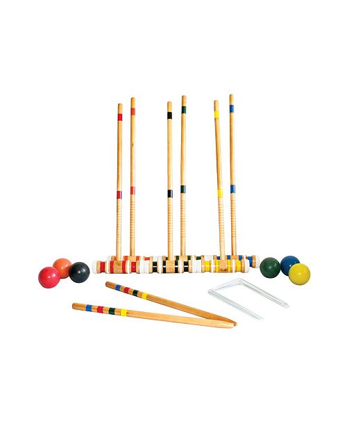 Viva Sol Triumph 6 Player Beginner Backyard Croquet Set Includes 6
