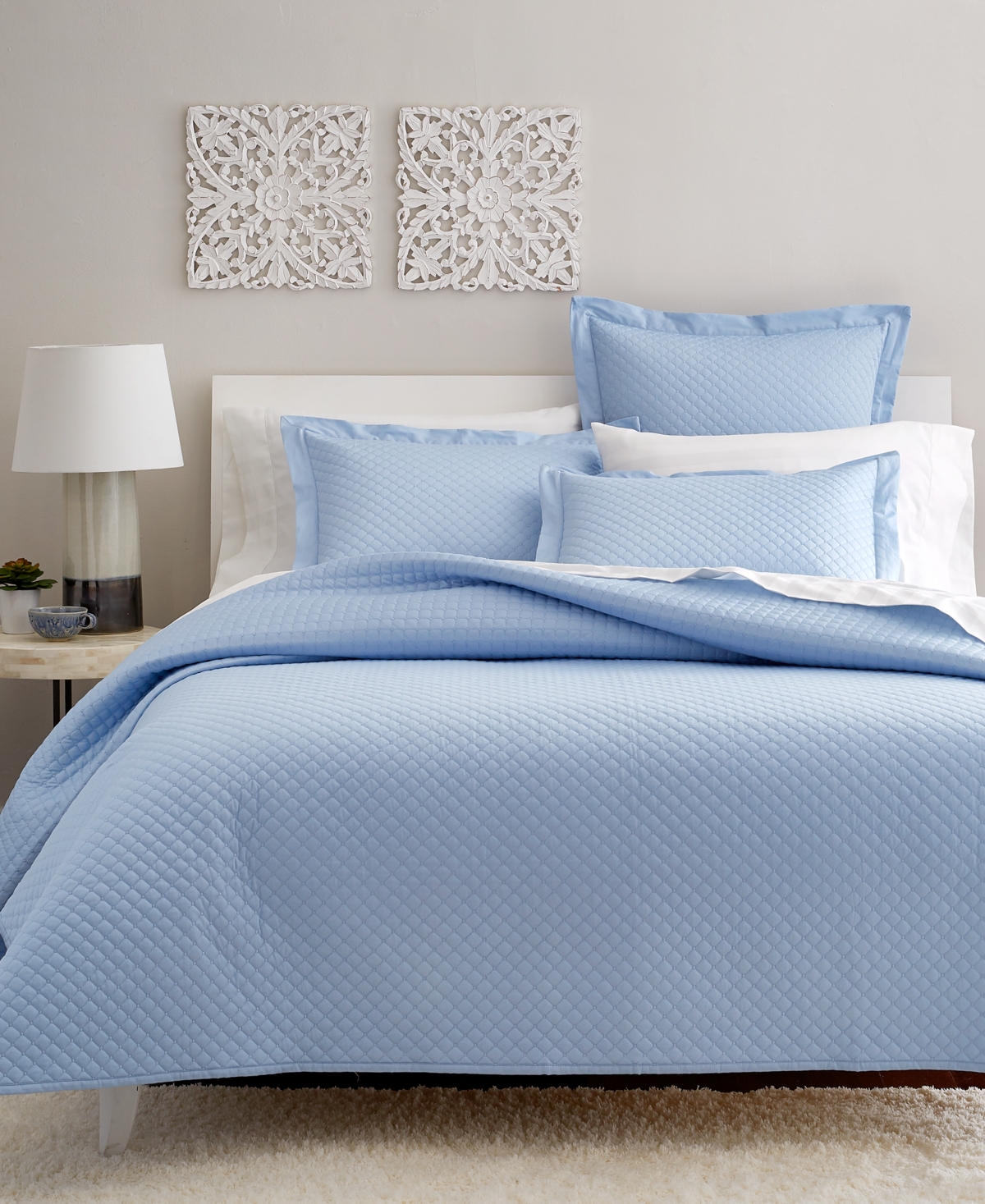 Charter Club Quilted Cotton 3-pc. Coverlet Set, Full/queen, Exclusively At Macy's In Horizon