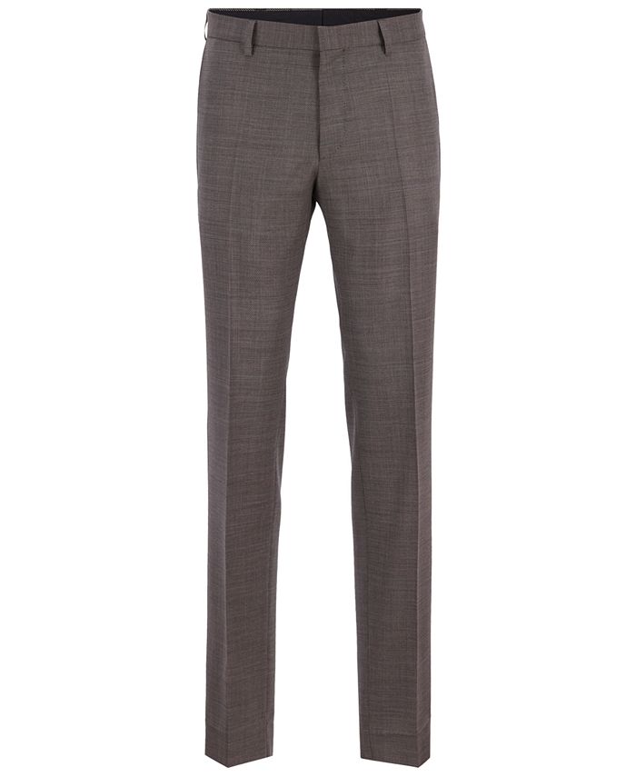 Hugo Boss BOSS Men's Slim Fit Patterned Virgin Wool Suit - Macy's