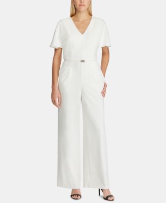 crepe wide leg jumpsuit