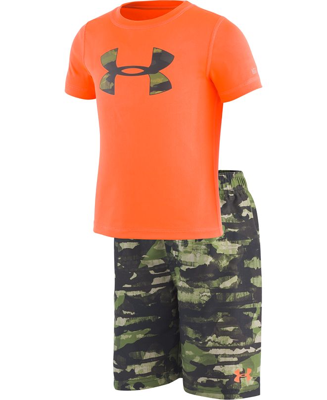 Under Armour Toddler & Little Boys 2-Pc. Rash Guard & Printed Swim ...