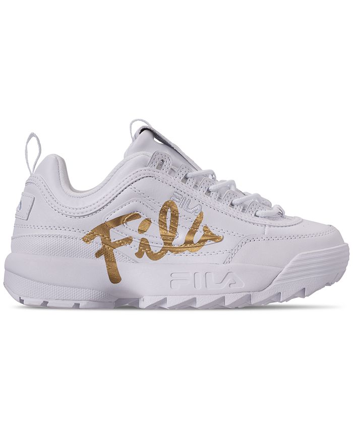 Fila Women's Disruptor II Premium Script Casual Athletic Sneakers from ...