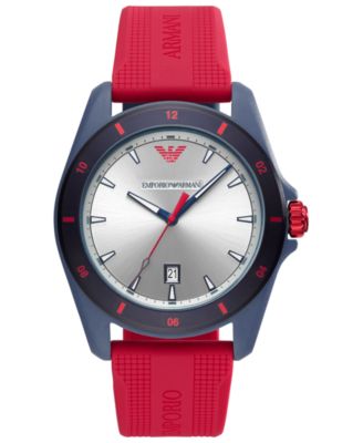 armani red watch