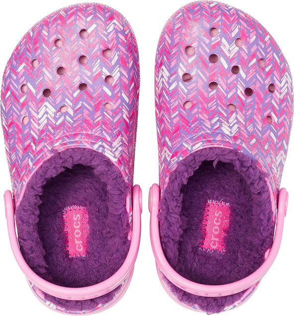 Crocs Toddler & Little Girls Classic Lined Graphic Clog K & Reviews ...
