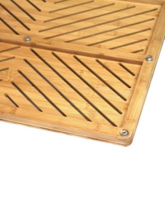 Bamboo Floor and Bath Mat with Non-Slip Rubber Feet