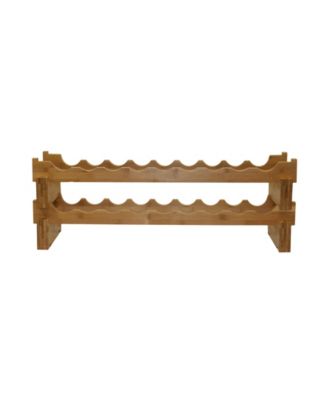 Oceanstar 18-Bottle Stackable Bamboo Wine Rack - Macy's