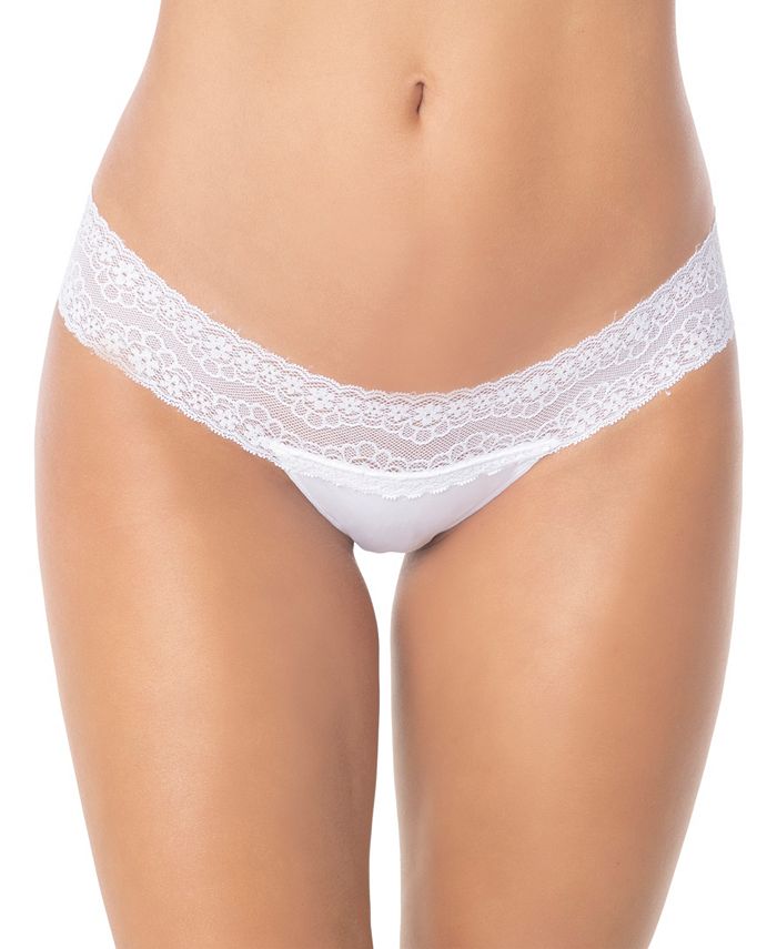 Leonisa Delicate Low Rise Thong In Lace - Macy's