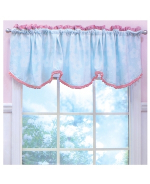 3 Stories Trading Nurture Aqua And Pink Plush Window Valance