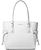 GoGo Xpress - Michael Kors Voyager Medium Crossgrain Leather Tote Bag  Crafted from textured crossgrain leather, the Voyager tote bag features  adjustable shoulder straps and gusset ties for everyday versatility. Its  signature