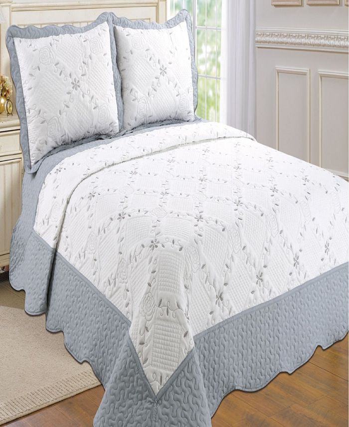 United Curtain Co Inc Dover Twin Quilt Set Macy's