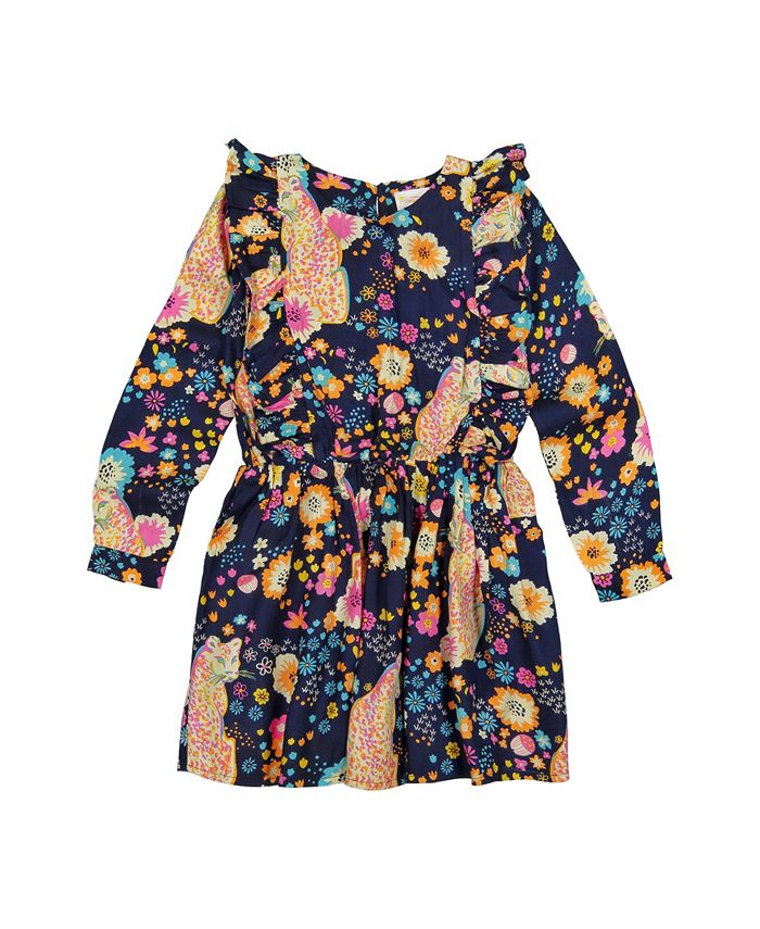 Masala Baby Girls Fantasia Dress Cheetah Floral - Macy's