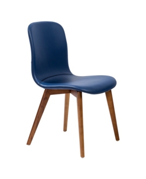 Mai Side Chair in Leatherette with Solid Wood Legs - Set Of 2